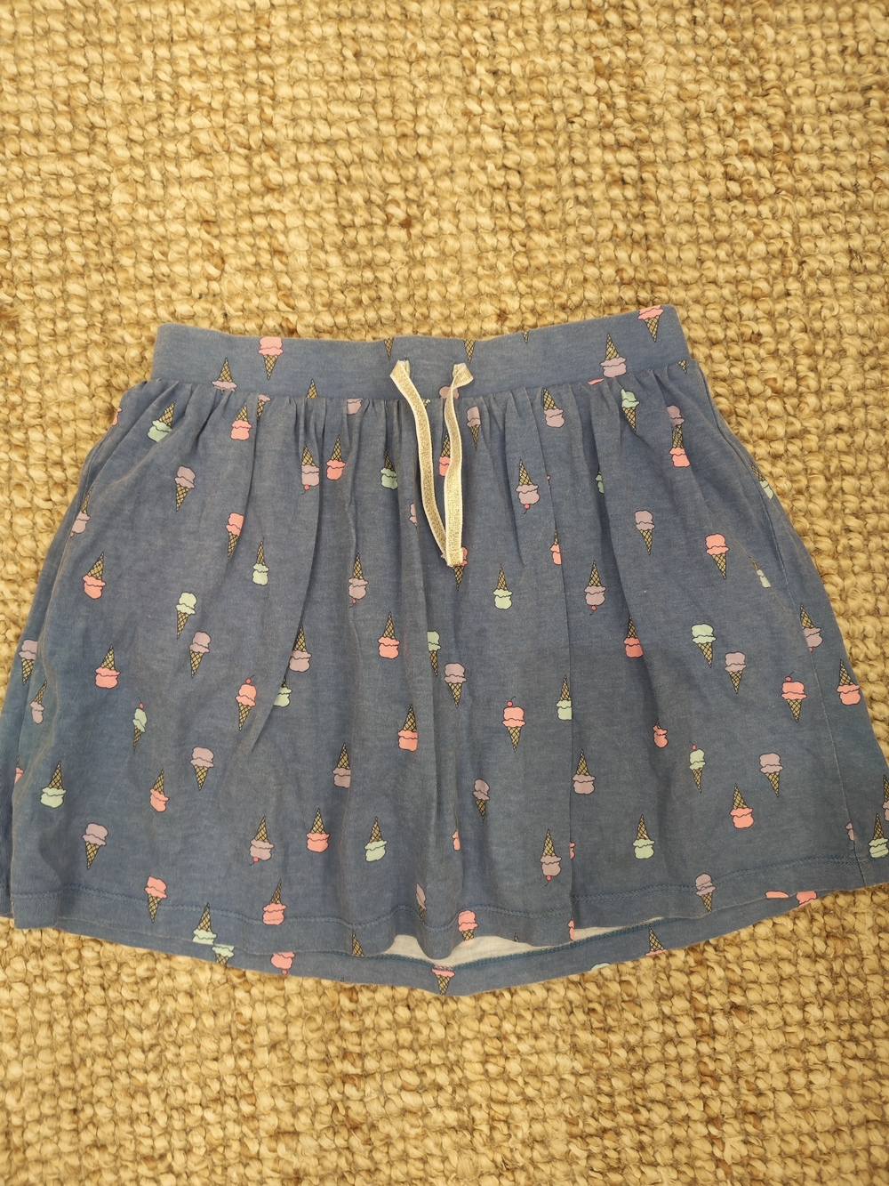 OshKosh B'gosh Blue Skort with Pink and Mint Ice Cream Print